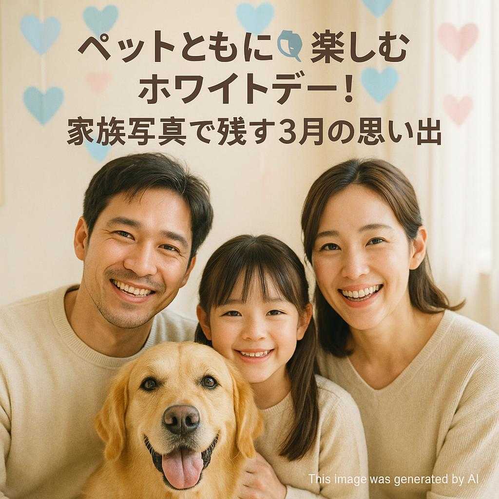 ペットともに楽しむホワイトデー！家族写真で残す3月の思い出