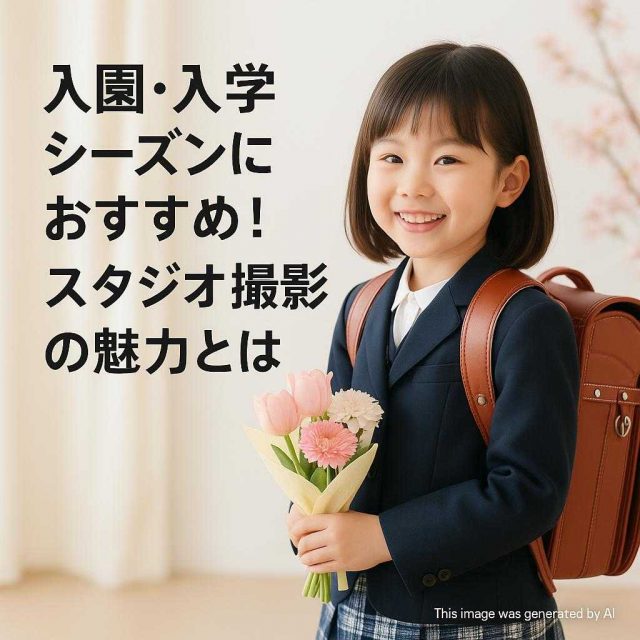 入園・入学シーズンにおすすめ！スタジオ撮影の魅力とは