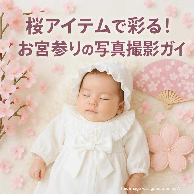 桜アイテムで彩る！お宮参りの写真撮影ガイド