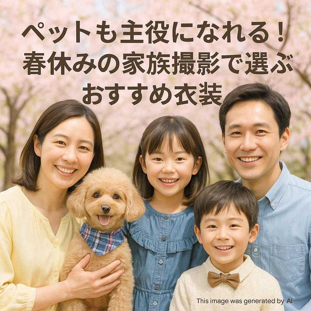ペットも主役になれる!春休みの家族撮影で選ぶおすすめ衣装