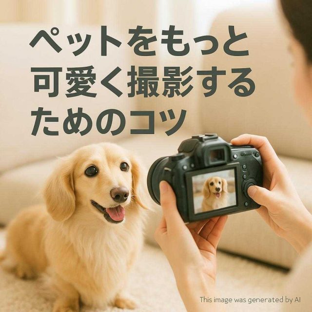 ペットをもっと可愛く撮影するためのコツ