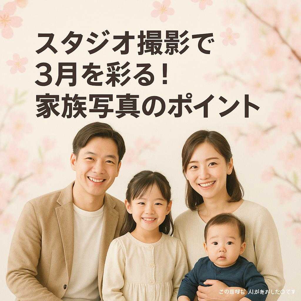 スタジオ撮影で3月を彩る！家族写真のポイント