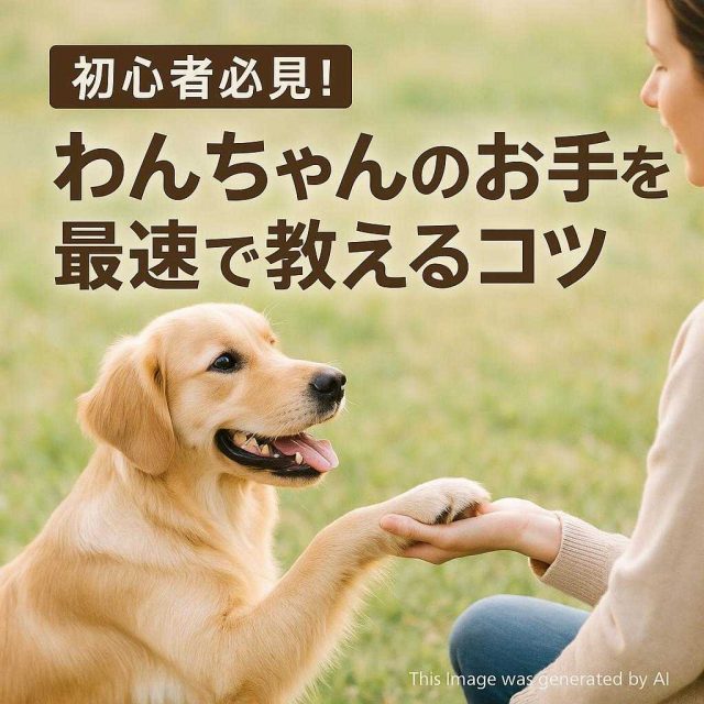 初心者必見！わんちゃんのお手を最速で教えるコツ