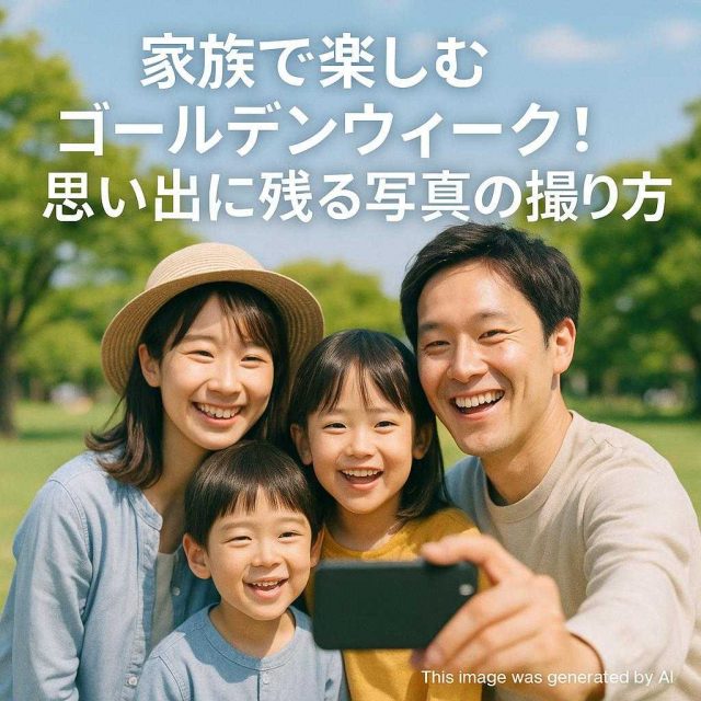 家族で楽しむゴールデンウイーク！思い出に残る写真の撮り方