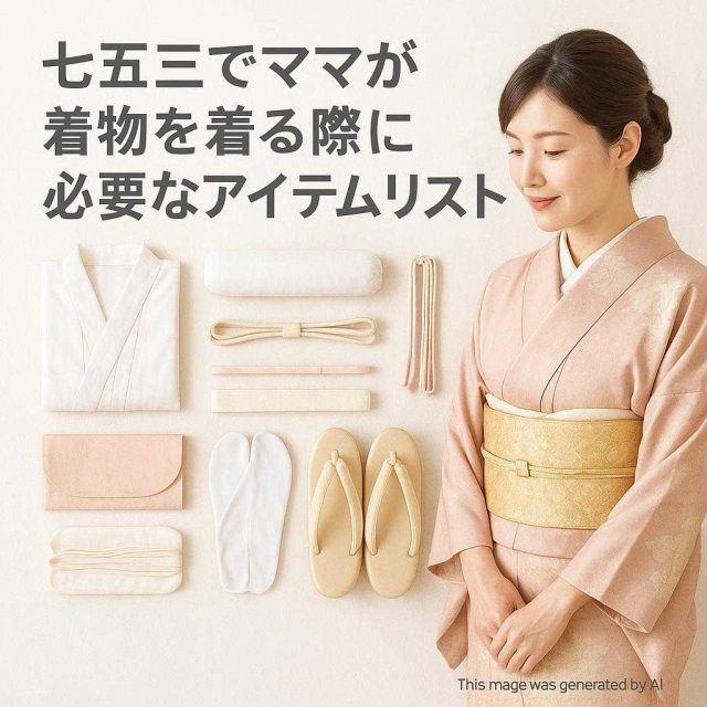 七五三でママが着物を着る際に必要なアイテムリスト