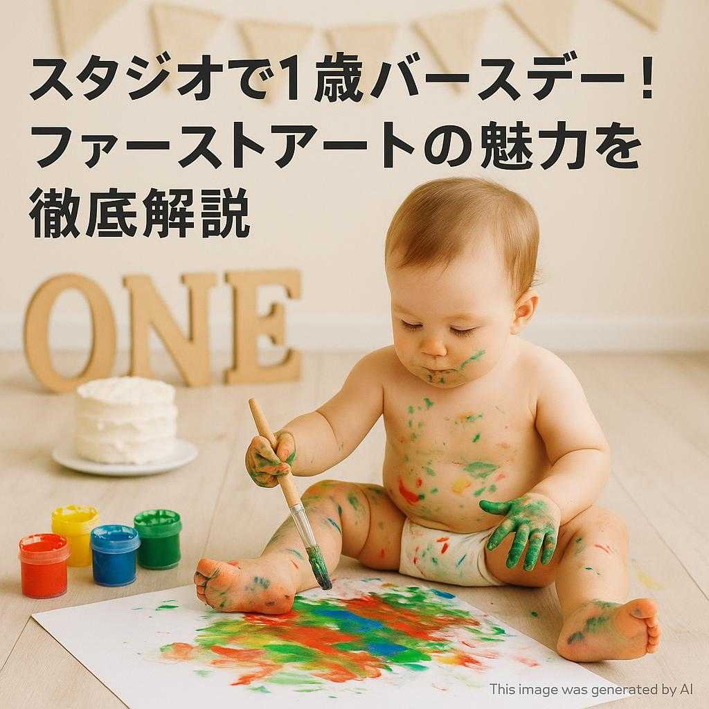 スタジオで1歳バースデー！ファーストアートの魅力を徹底解説