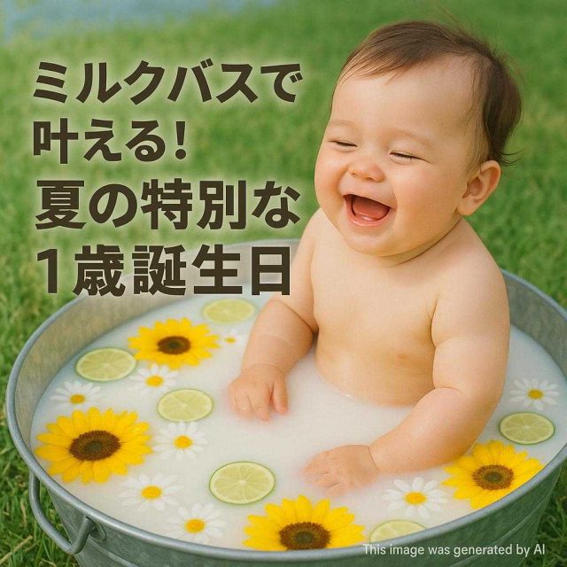 ミルクバスで叶える！夏の特別な1歳誕生日