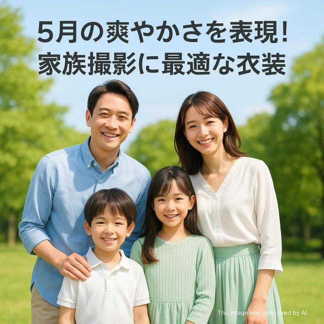 5月の爽やかさを表現！家族撮影に最適な衣装提案