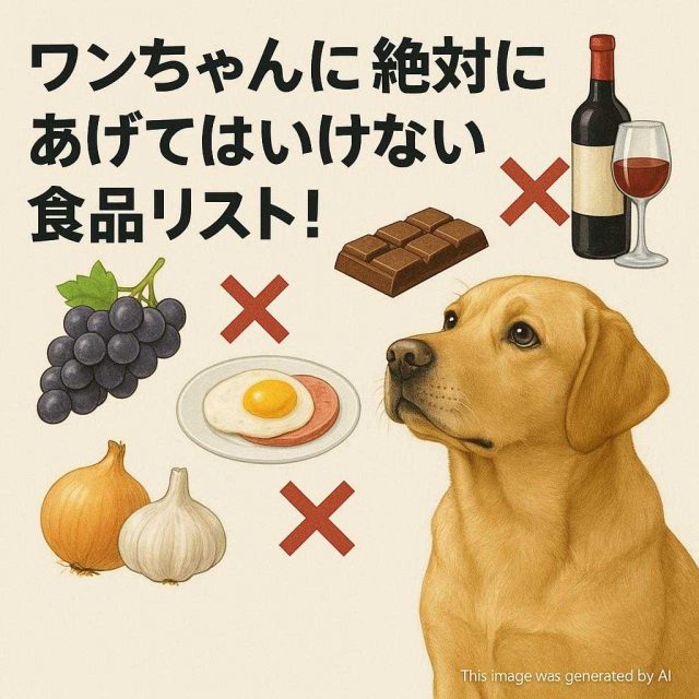 ワンちゃんに絶対にあげてはいけない食品リスト！