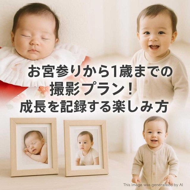 お宮参りから1歳までの撮影プラン! 成長を記録する楽しみ方