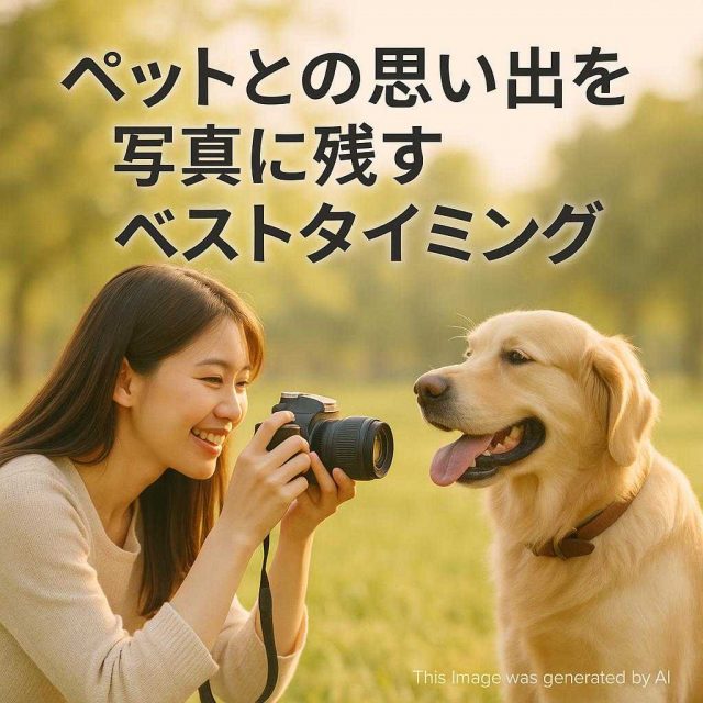 ペットとの思い出を写真に残すベストタイミング