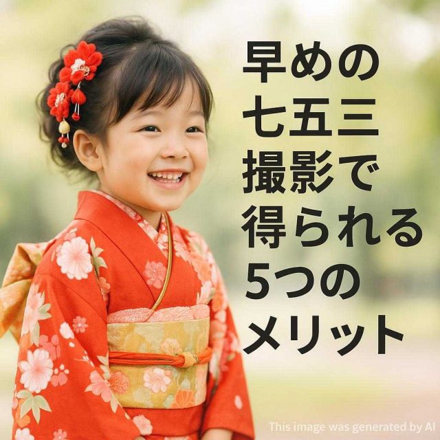 早めの七五三撮影で得られる5つのメリット