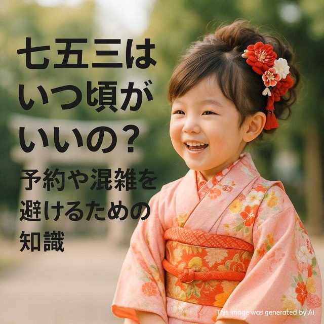 七五三はいつ頃がいいの？予約や混雑を避けるための知識