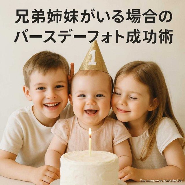 兄弟姉妹がいる場合のバースデーフォト成功術