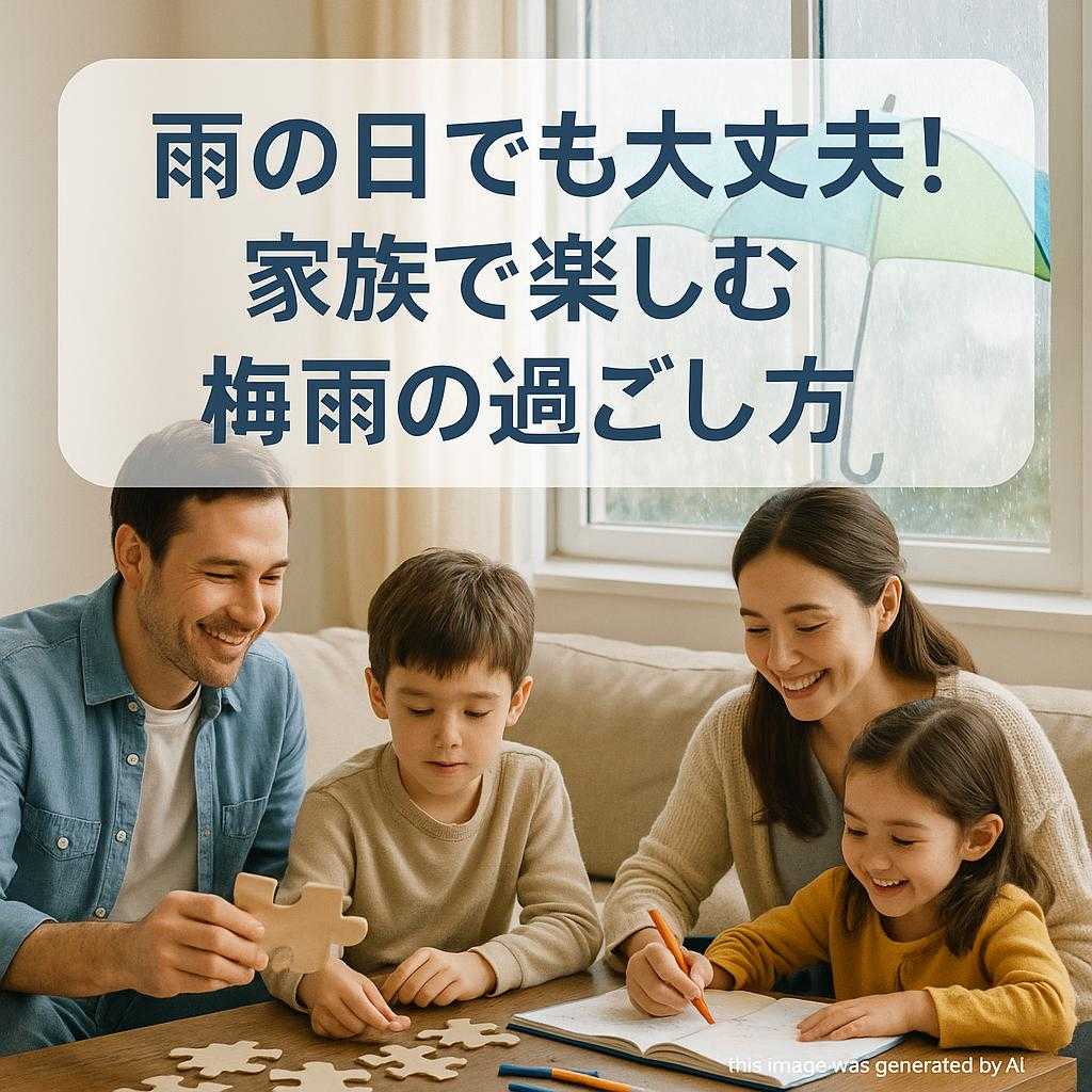 雨の日でも大丈夫！家族で楽しむ梅雨の過ごし方