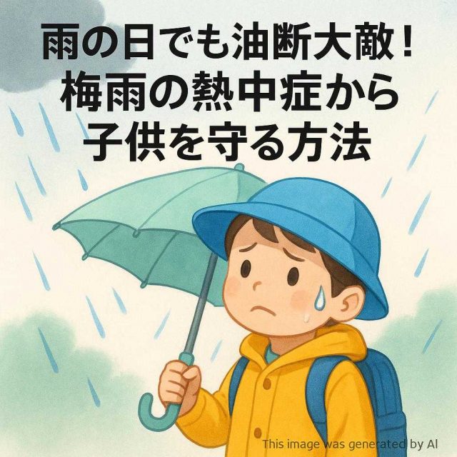 雨の日でも油断大敵！梅雨の熱中症から子供を守る方法
