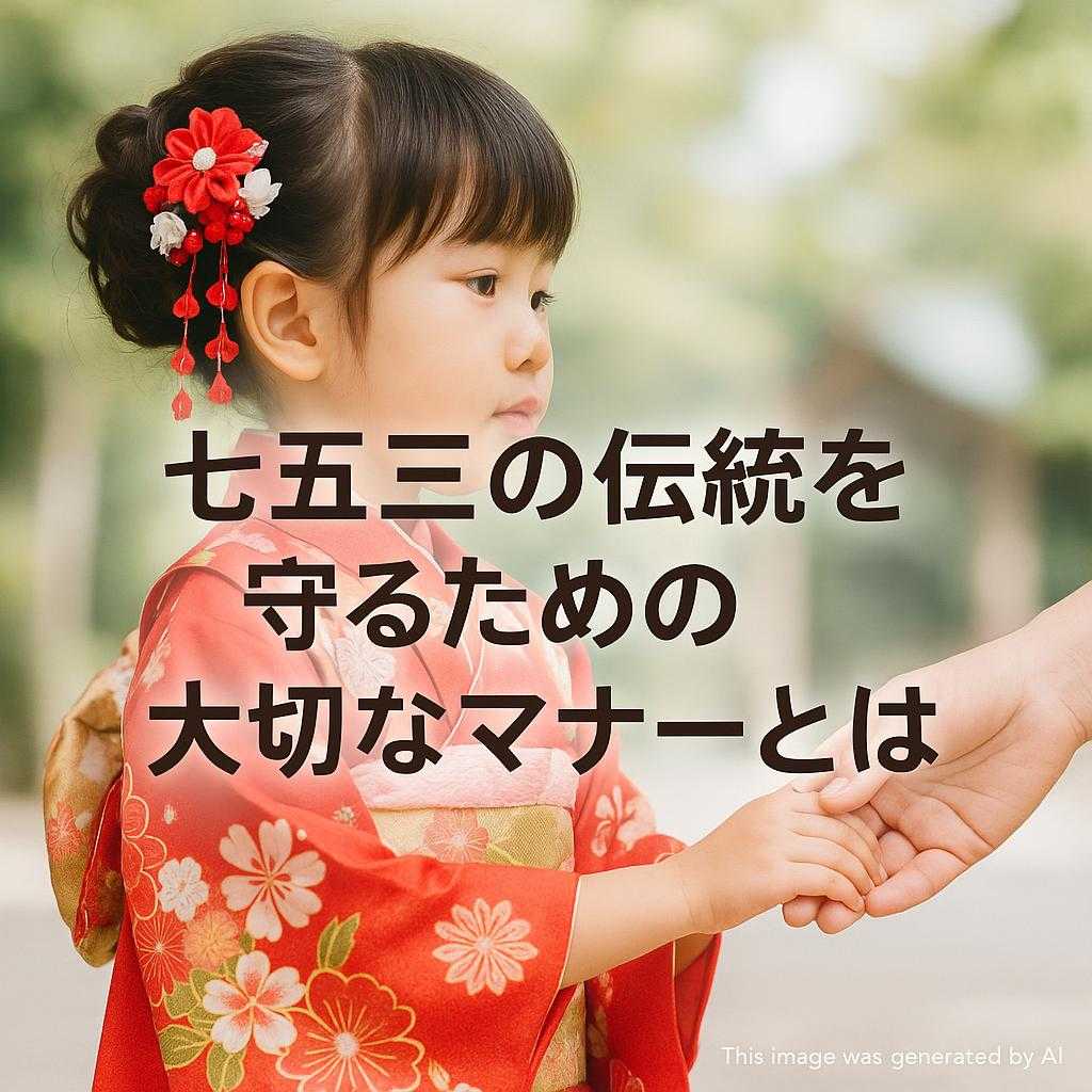 七五三の伝統を守るための大切なマナーとは