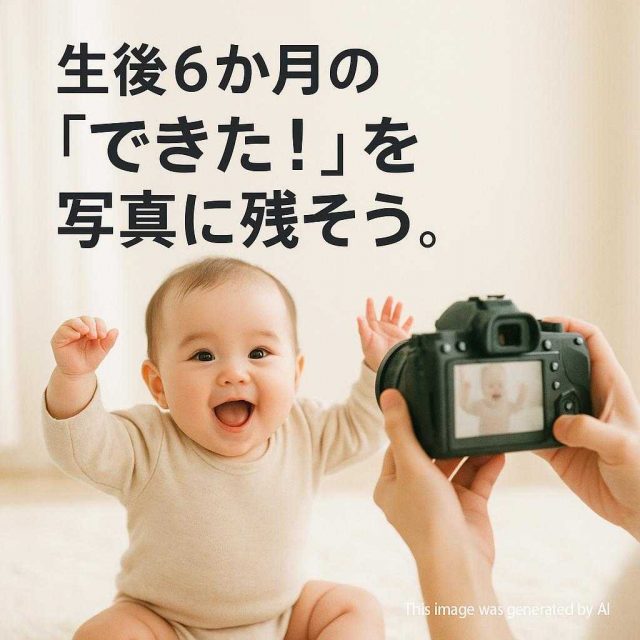 生後6か月の『できた！』を写真に残そう。