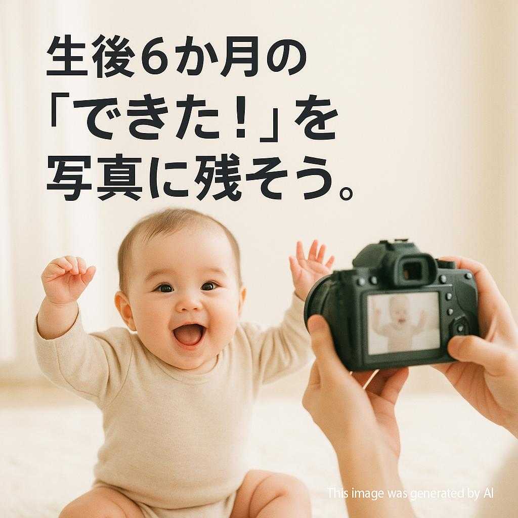生後6か月の『できた！』を写真に残そう。