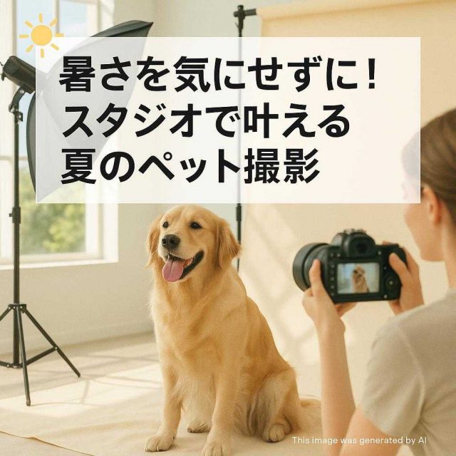 暑さを気にせずに！スタジオで叶える夏のペット撮影