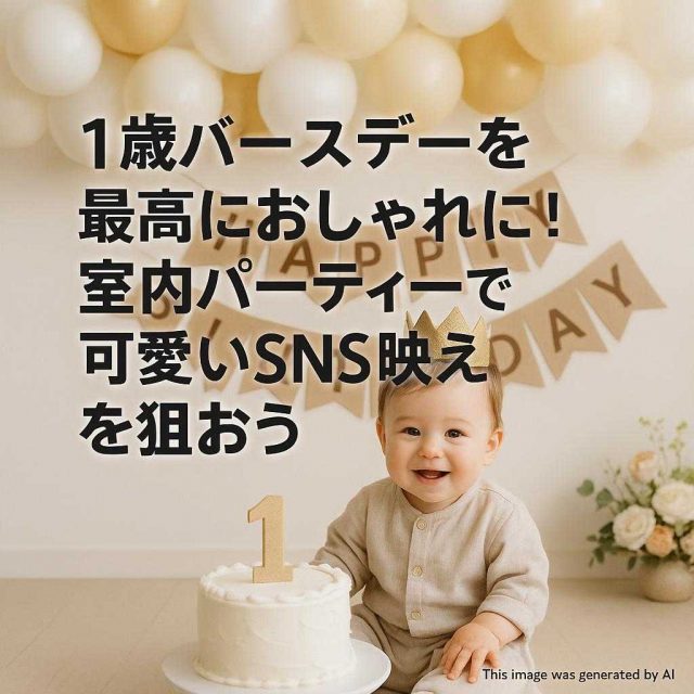 １歳バースデーを最高におしゃれに！室内パーティーで可愛いSNS映えを狙おう