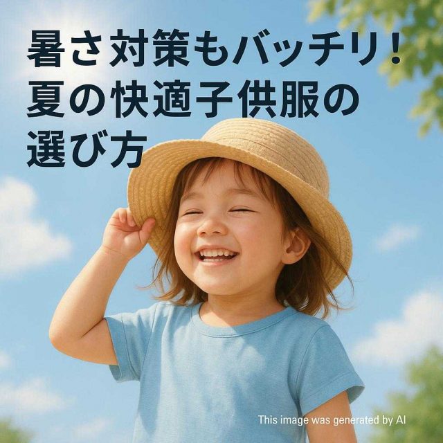 暑さ対策もバッチリ！夏の快適子供服の選び方