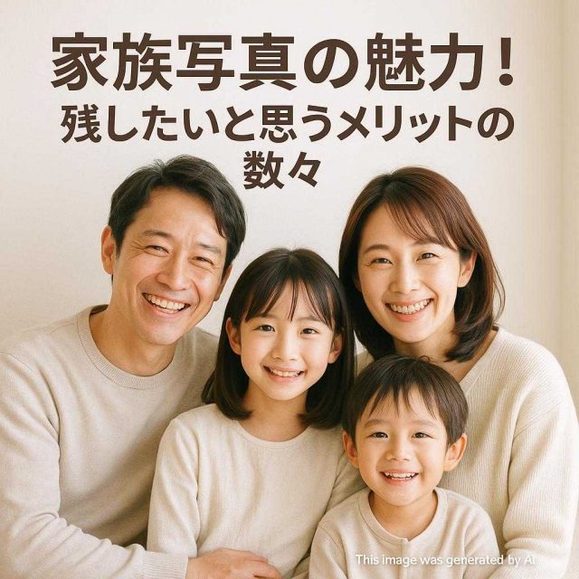 家族写真の魅力！残したいと思うメリットの数々