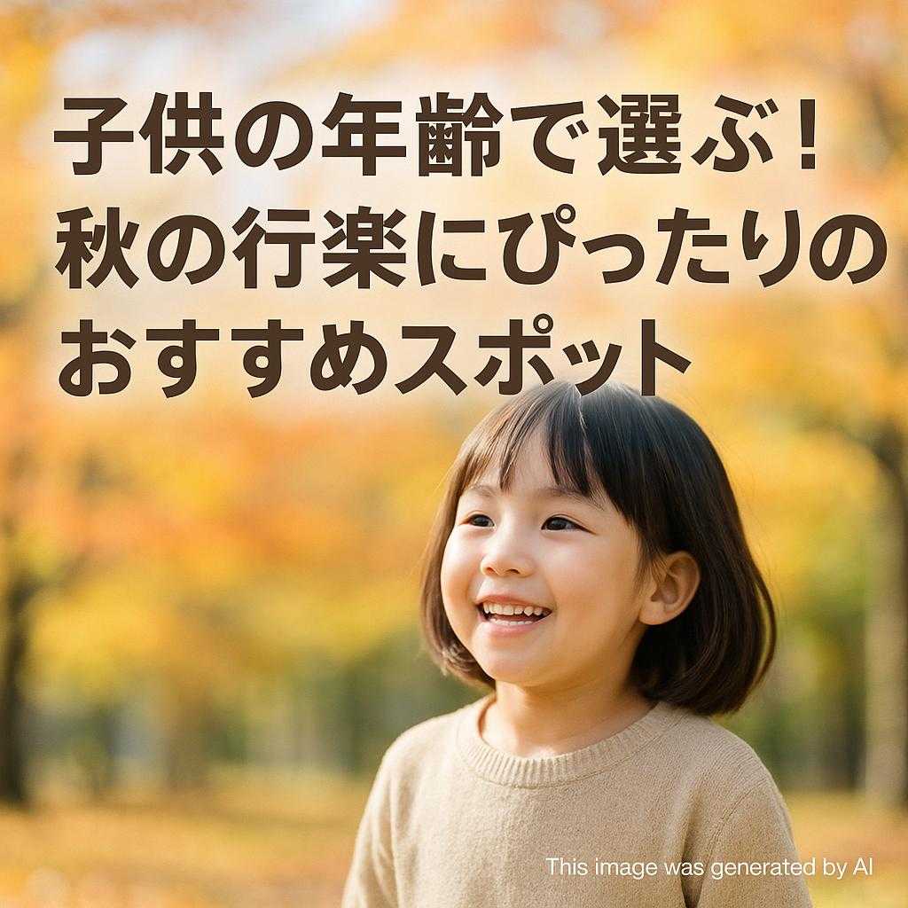 子供の年齢で選ぶ!秋の行楽にぴったりのおすすめスポット