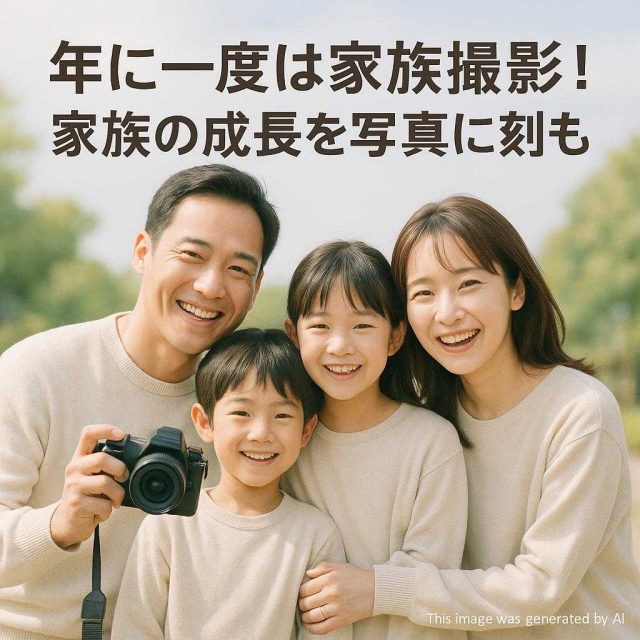 年に一度は家族撮影！家族の成長を写真に刻もう