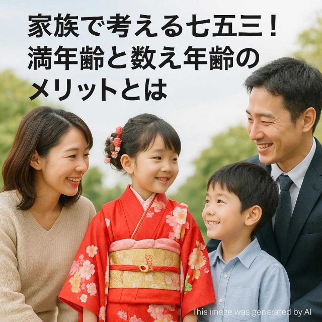 家族で考える七五三！満年齢と数え年齢のメリットとは