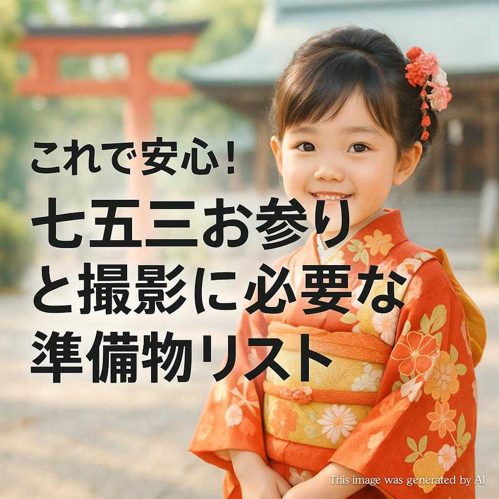これで安心!七五三お参りと撮影に必要な準備物リスト