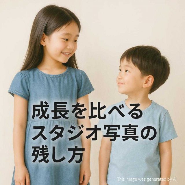 成長を比べるスタジオ写真の残し方