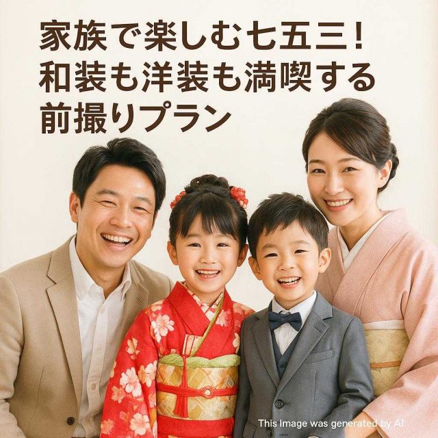 家族で楽しむ七五三！和装も洋装も満喫する前撮りプラン