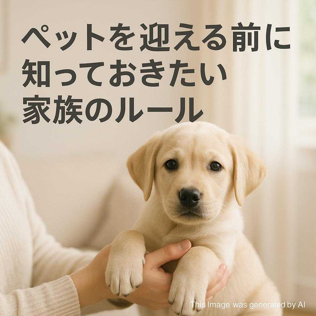 ペットを迎える前に知っておきたい家族のルール