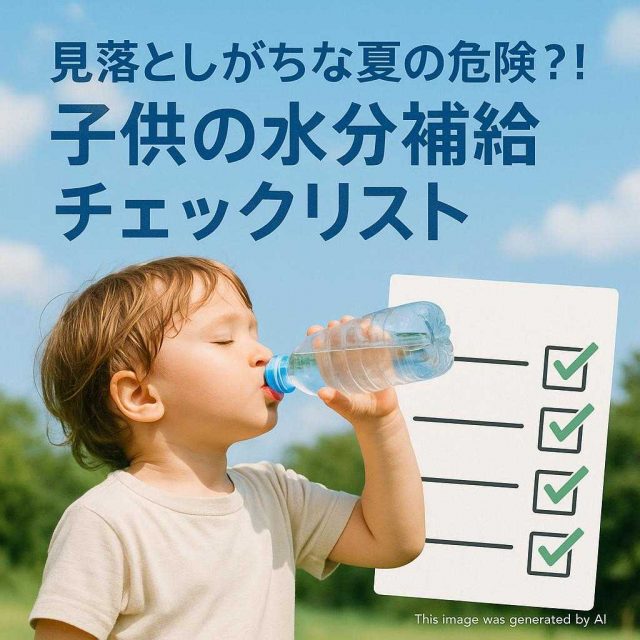 見落としがちな夏の危険?! 子供の水分補給チェックリスト