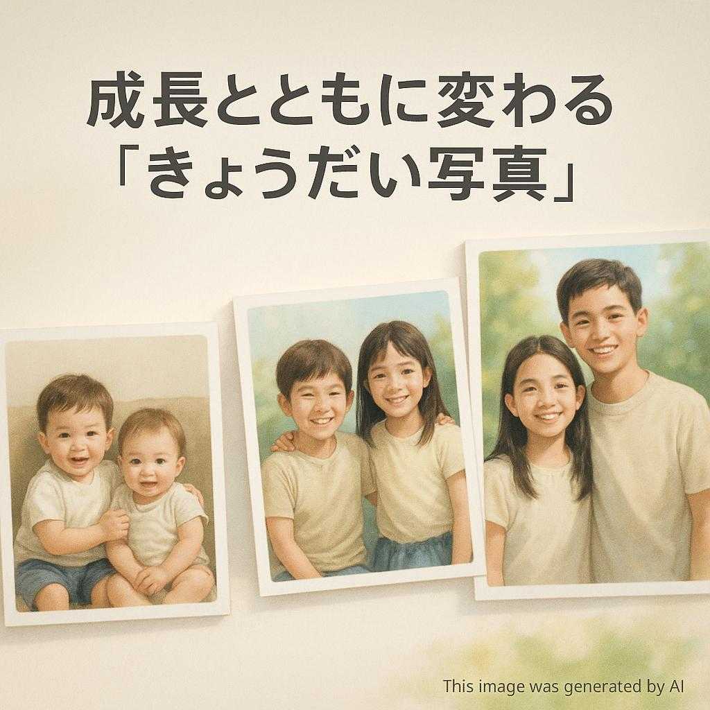 成長とともに変わる「きょうだい写真」