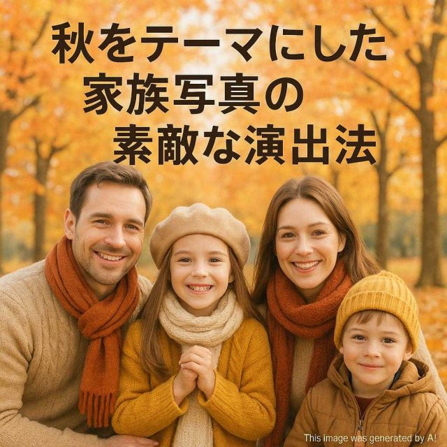 秋をテーマにした家族写真の素敵な演出法