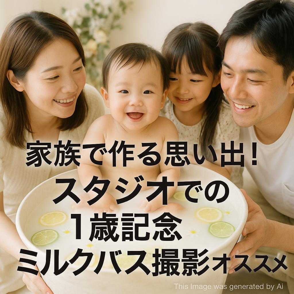 家族で作る思い出！スタジオでの1歳記念ミルクバス撮影オススメ